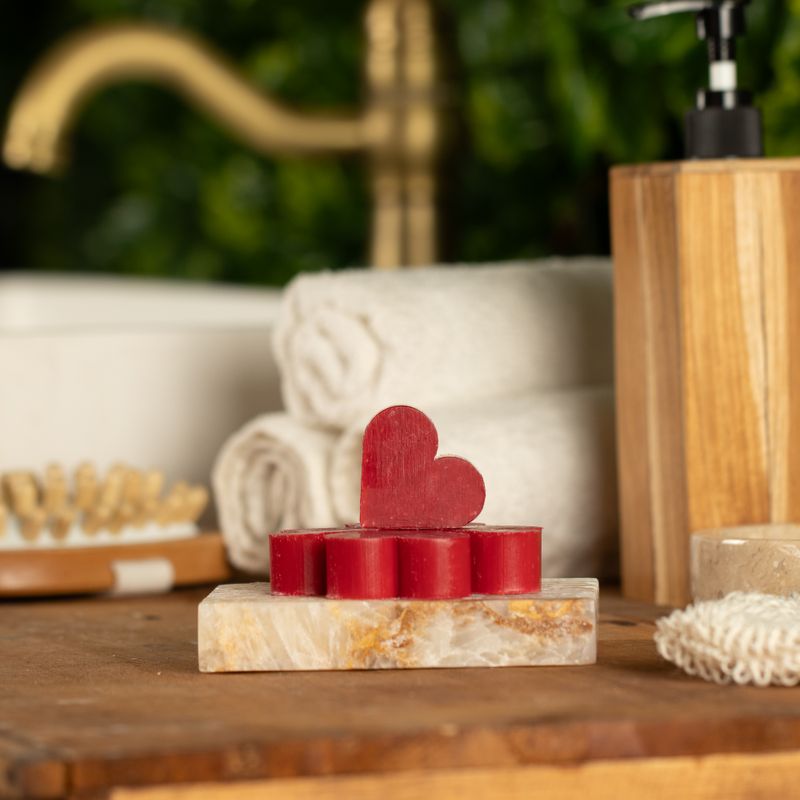 Heart Savons pour invités - Framboise