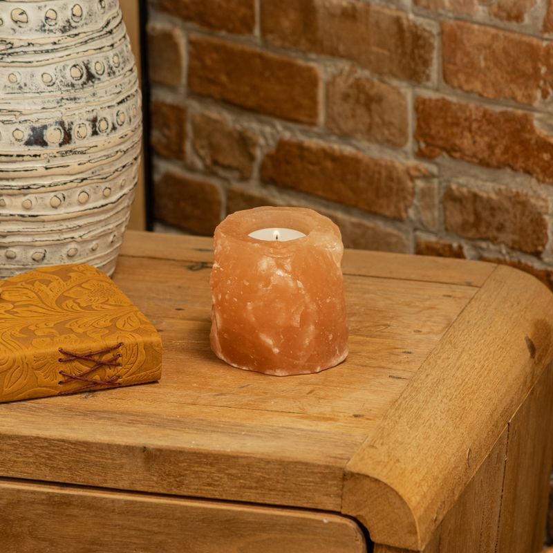 Porte-bougie en sel naturel de haute qualité 600-800 g