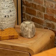 Porte-bougie en sel gris 600-800 g