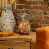 Lampe en sel naturel gris de l'Himalaya - 3-5 kg