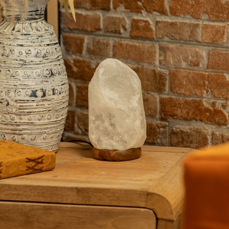 Lampe en cristal de sel de l'Himalaya - env. 1,5 - 2 kg
