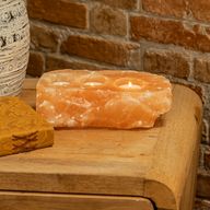 Porte-bougie en sel naturel - 3 trous
