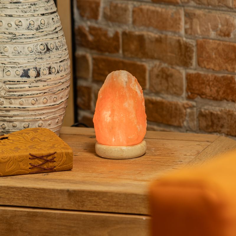Lampe USB en sel naturel de qualité - 11,5 cm (multicolore)