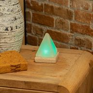 Lampe de sel USB en forme de pyramide blanche de haute qualité - 9 cm (multi)