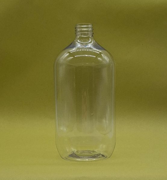 Bouteille Boston en Plastique Transparent de 1000 ml