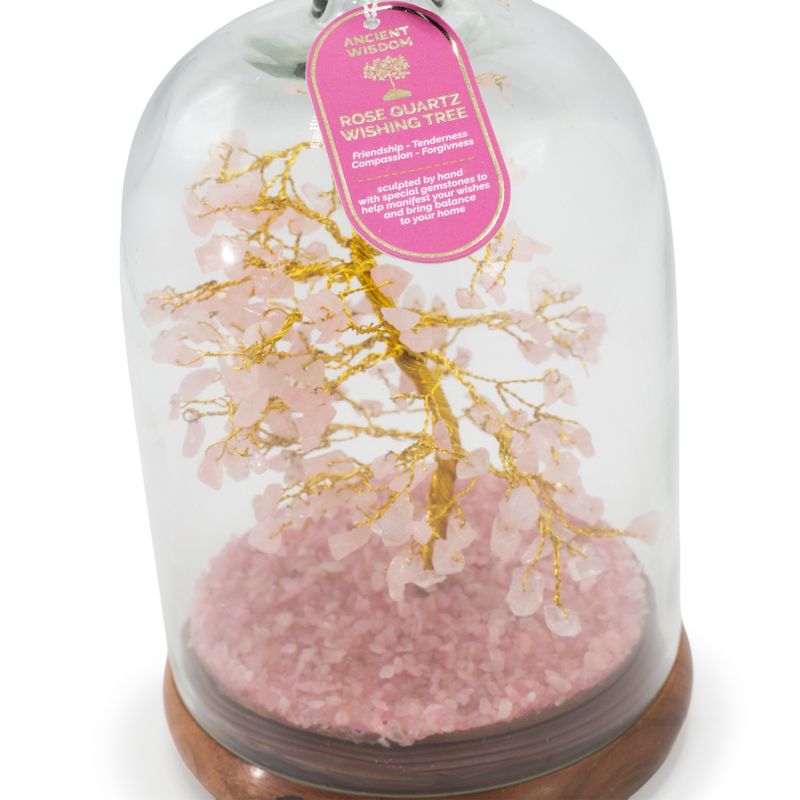 Dôme de jardin en pierres naturelles - Quartz Rose et lumières LED - 200 éclats de pierres