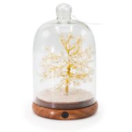 Dôme de jardin en pierres naturelles - Cristal de roche et lumières LED - 200 éclats de pierre