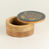 Boîte ronde émaillée - Boussole de vie