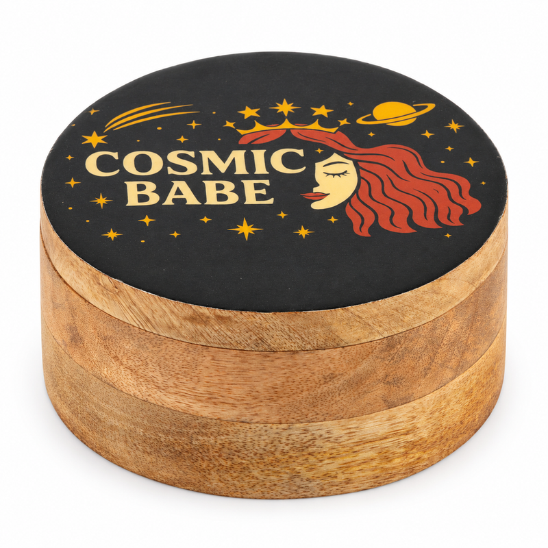 Boîte ronde émaillée - Cosmic Babe