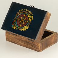 Boîte émaillée moyenne - Boussole de vie