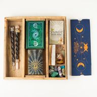 Plateau de Tarot Phases de la Lune Bleue avec porte-cartes