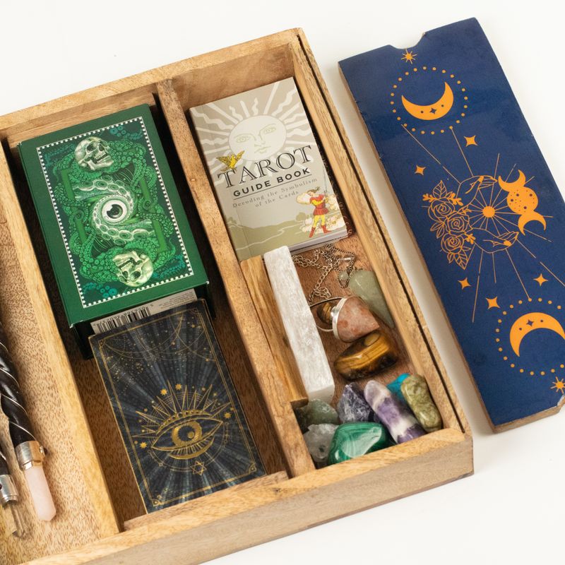 Plateau de Tarot Phases de la Lune Bleue avec porte-cartes