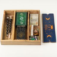 Plateau de Tarot Phases de la Lune Bleue avec porte-cartes