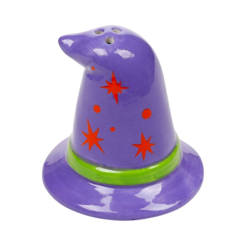 Set de salière et poivrière en céramique – Chapeau de sorcière et chaudron