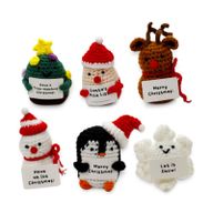 Mix de décorations au crochet pour un soutien émotionnel positif - Thème Noël