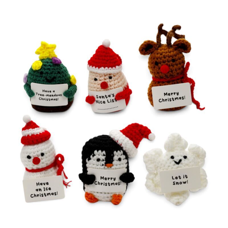 Mix de décorations au crochet pour un soutien émotionnel positif - Thème Noël