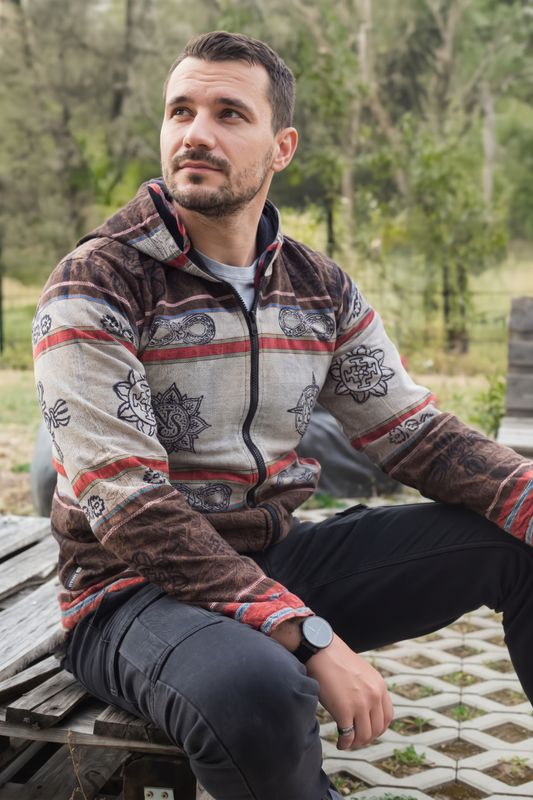 Moyen – Veste Nomad Sari Himalayan Soul – Vert Mantra