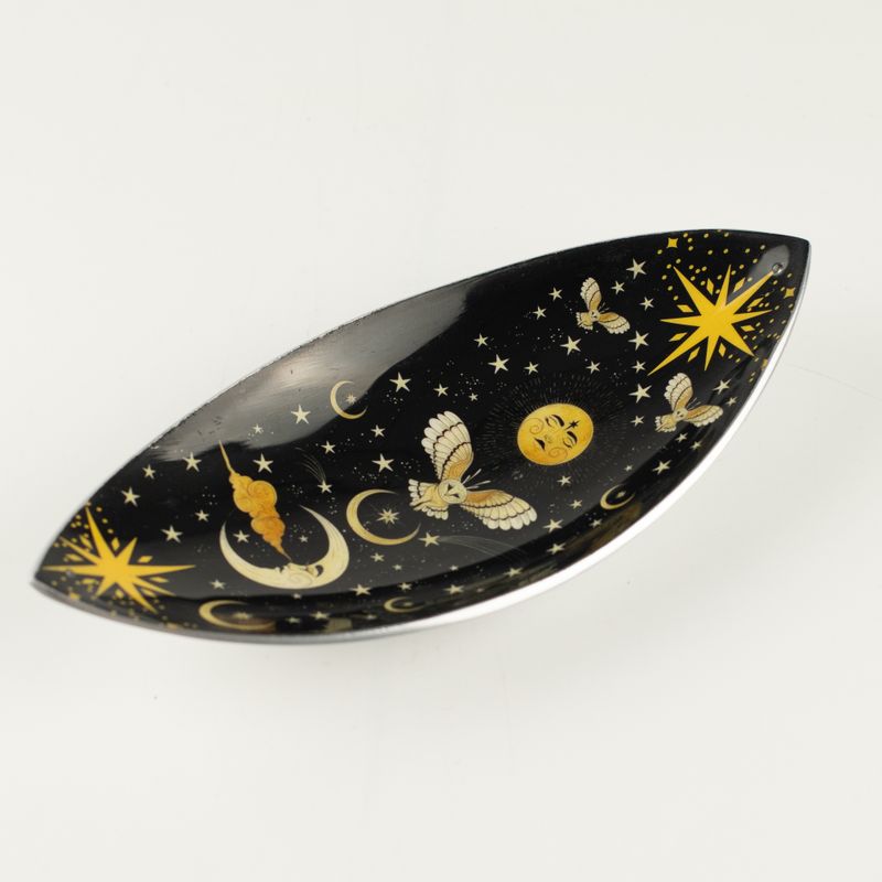 Brûle-encens en émail – Aluminium – Chouette de Nuit Enchantée