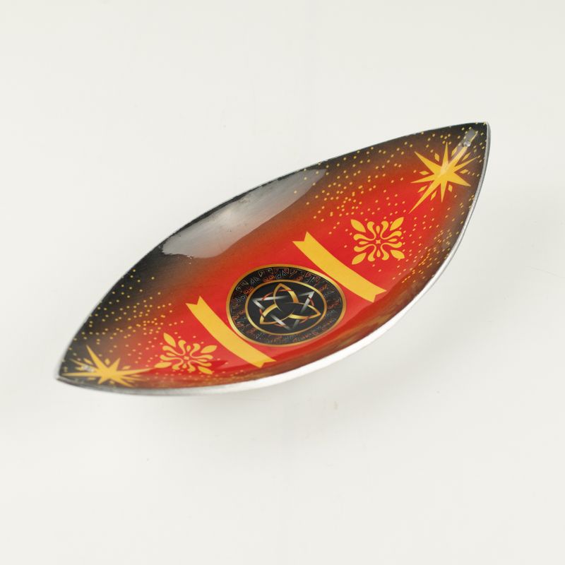 Brûle-encens en émail – Aluminium – Triquetra Païenne