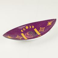Brûle-encens en émail – Aluminium – Soleil & Phases de la Lune Violet
