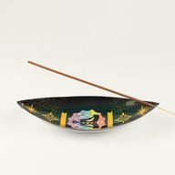 Brûle-encens en émail – Aluminium – Lotus Chakra Bouddha