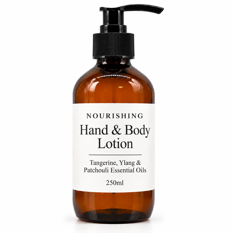 Lait pour les mains et le corps Tangerine, Ylang & Patchouli 250 ml – Sans étiquette