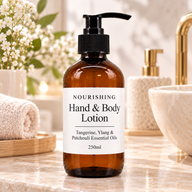 Lait pour les mains et le corps Tangerine, Ylang & Patchouli 250 ml – Sans étiquette