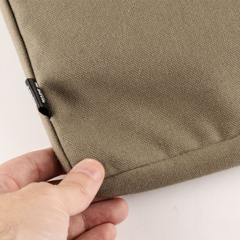 Grande pochette pour ordinateur portable en toile – Olive