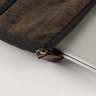 Grande pochette pour ordinateur portable délavée – Anthracite