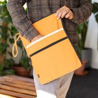 Grande pochette pour ordinateur portable en toile – Orange