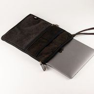 Pochette pour ordinateur portable de voyage délavée – Anthracite