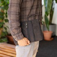 Pochette pour ordinateur portable de voyage délavée – Anthracite