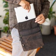 Pochette pour ordinateur portable de voyage délavée – Anthracite