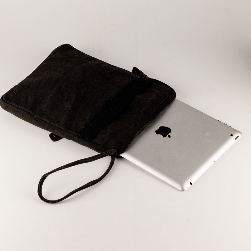 Pochette pour tablette délavée effet pierre – Anthracite
