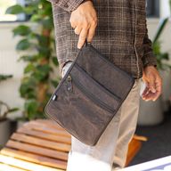 Pochette pour tablette délavée effet pierre – Anthracite