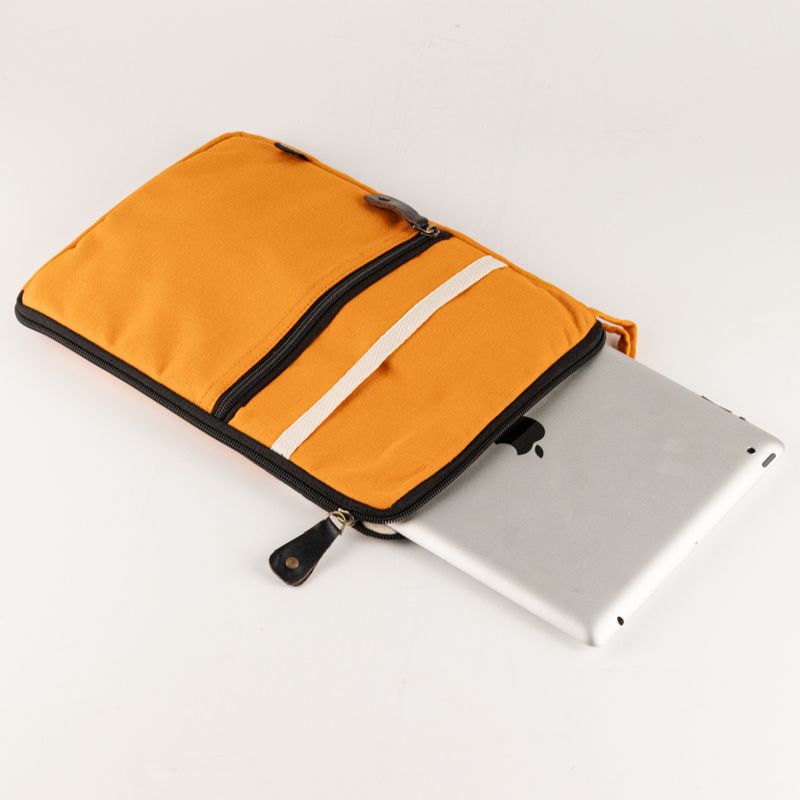 Pochette pour tablette en toile – Orange