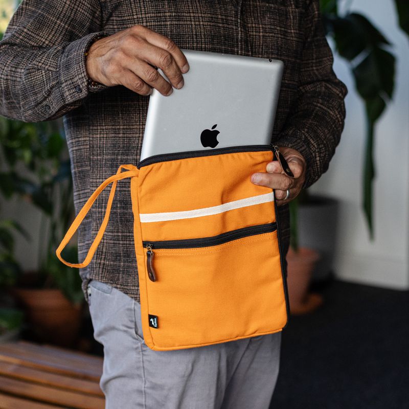Pochette pour tablette en toile – Orange