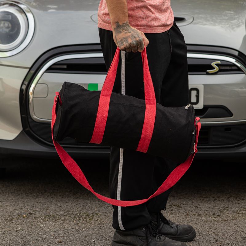Sac de sport Don't Quit – Noir – Anses rose cerise
