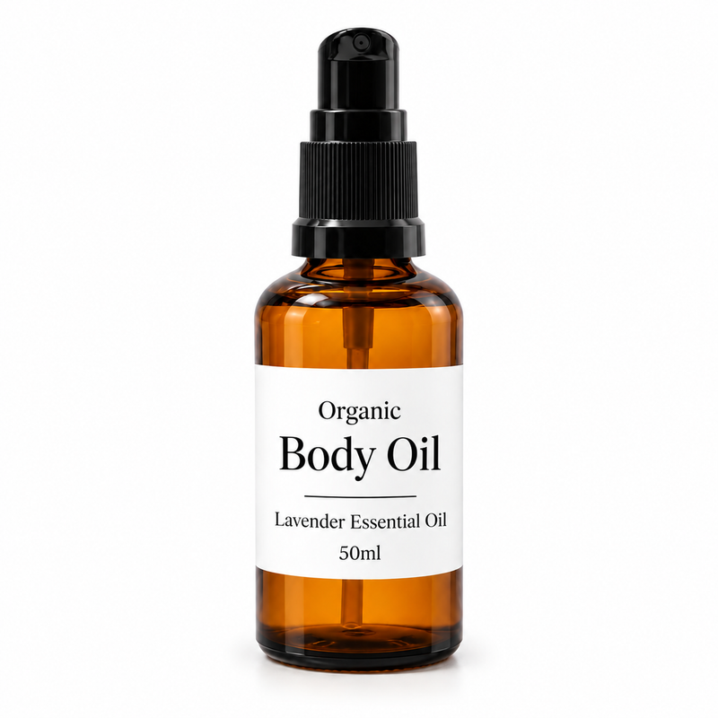 10x Huile Corporelle Bio 50ml - Lavande - Sans étiquette