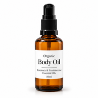 10x Huile Corporelle Bio 50ml - Romarin & Encens - Sans étiquette