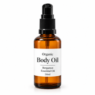 10x Huile Corporelle Bio 50ml - Bergamote - Sans étiquette