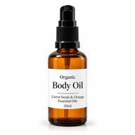 10x Huile Corporelle Bio 50ml - Carotte & Orange - Sans étiquette