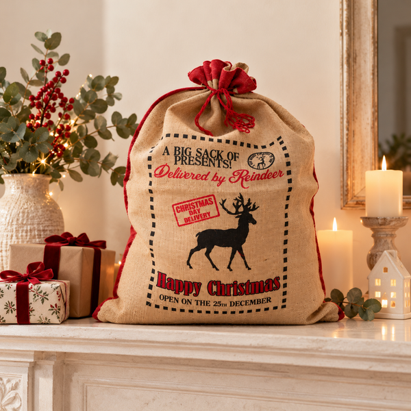 Sacs en jute Noël