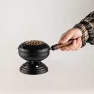 Grand Brûle-Encens en Fer sur Pied - Détails dorés