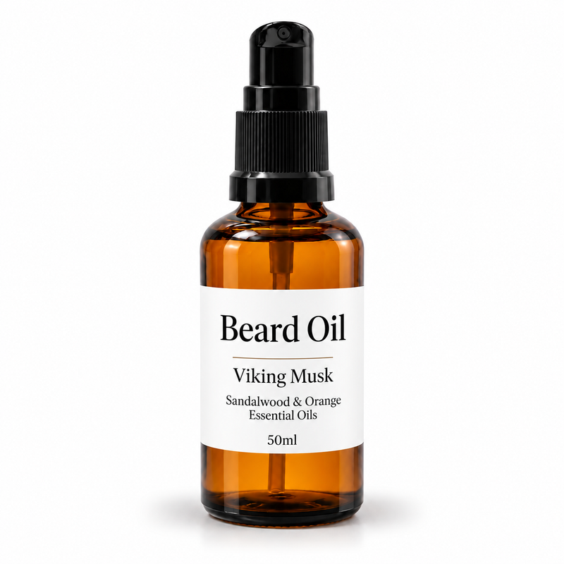 Huile à barbe 50 ml - Musc Viking - Sans étiquette