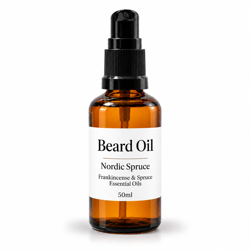 Huile à barbe 50 ml - Épicéa nordique - Sans étiquette