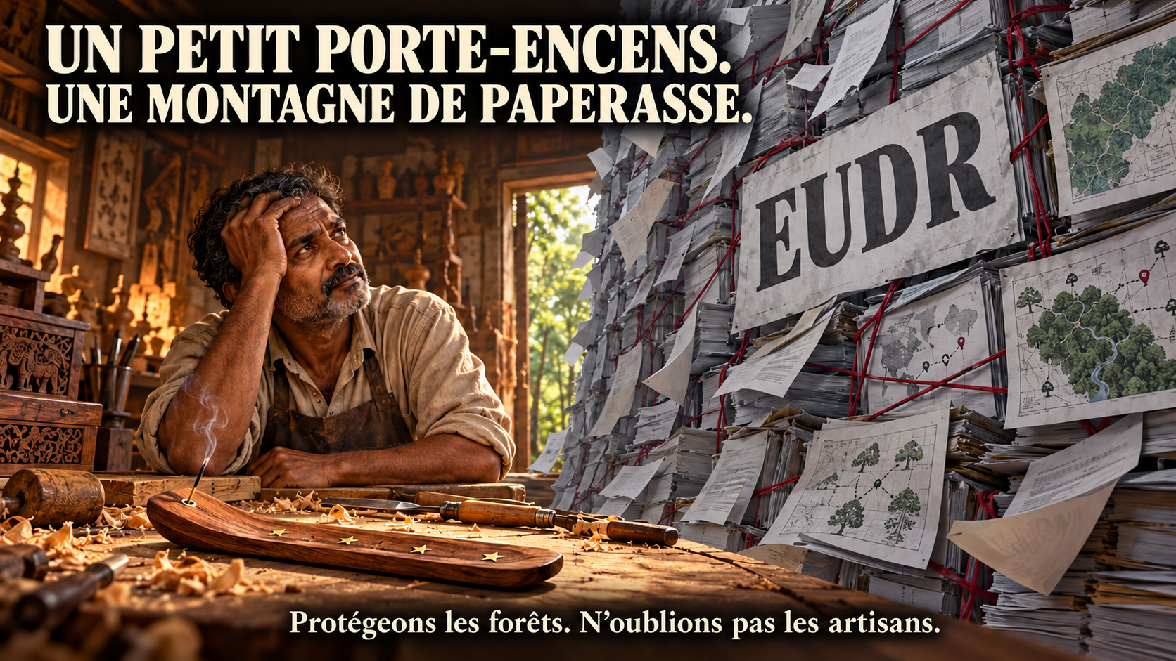 Un petit porte-encens, une montagne de paperasse.png