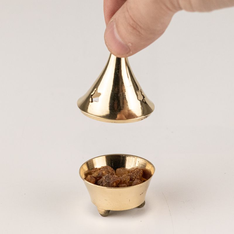 Brûleur d'encens en laiton pour cônes (modèles assortis)