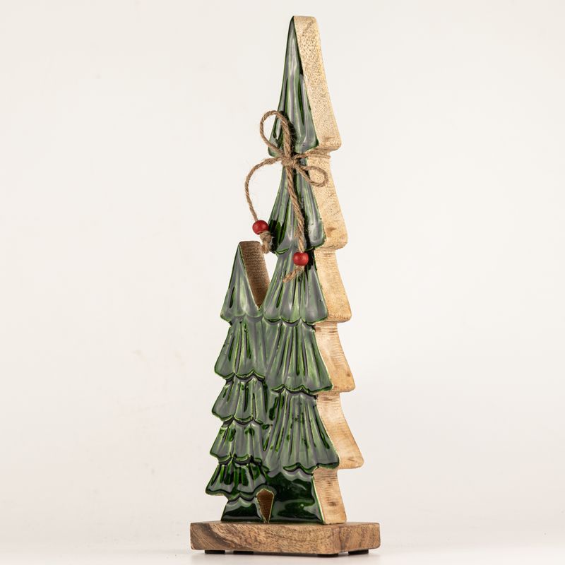 Lost in the Forest - Moyen - Arbres jumeaux émaillés - (34x11x2,5cm)