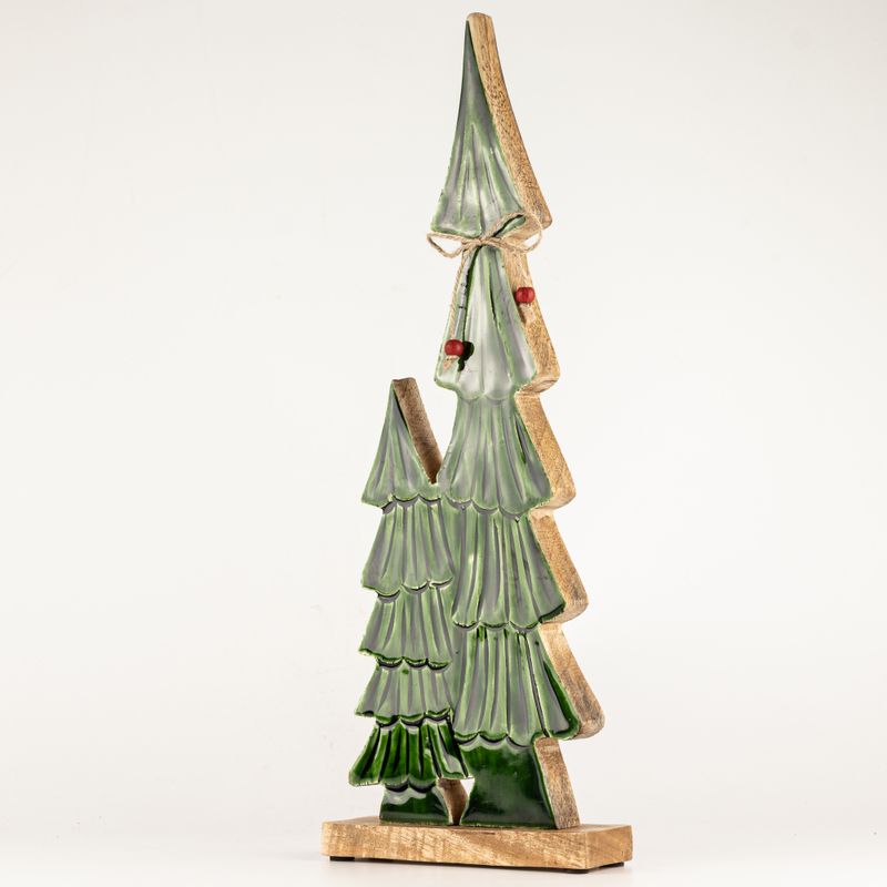 Lost in the Forest - Grand modèle - Deux arbres émaillés - (45x15x2,5cm)